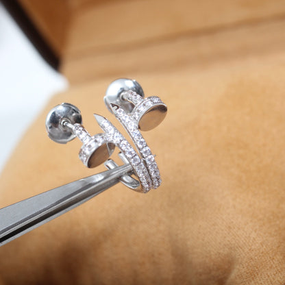 [Glow Muse]JUSTE EARRINGS 12.75MM SILVER DIAMOND