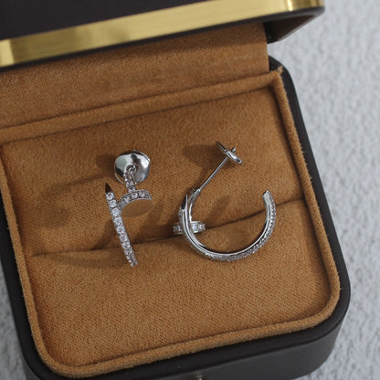 [Glow Muse]JUSTE EARRINGS 12.75MM SILVER DIAMOND