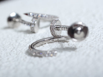 [Glow Muse]JUSTE EARRINGS 12.75MM SILVER DIAMOND