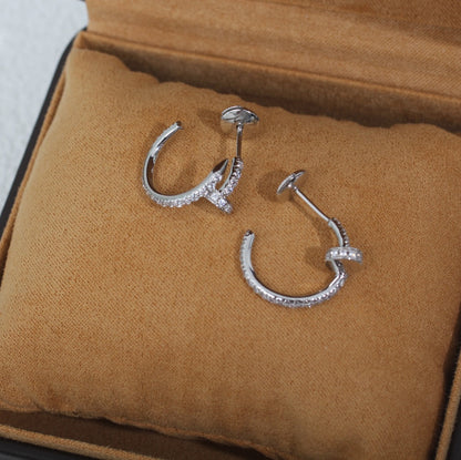 [Glow Muse]JUSTE EARRINGS 12.75MM SILVER DIAMOND