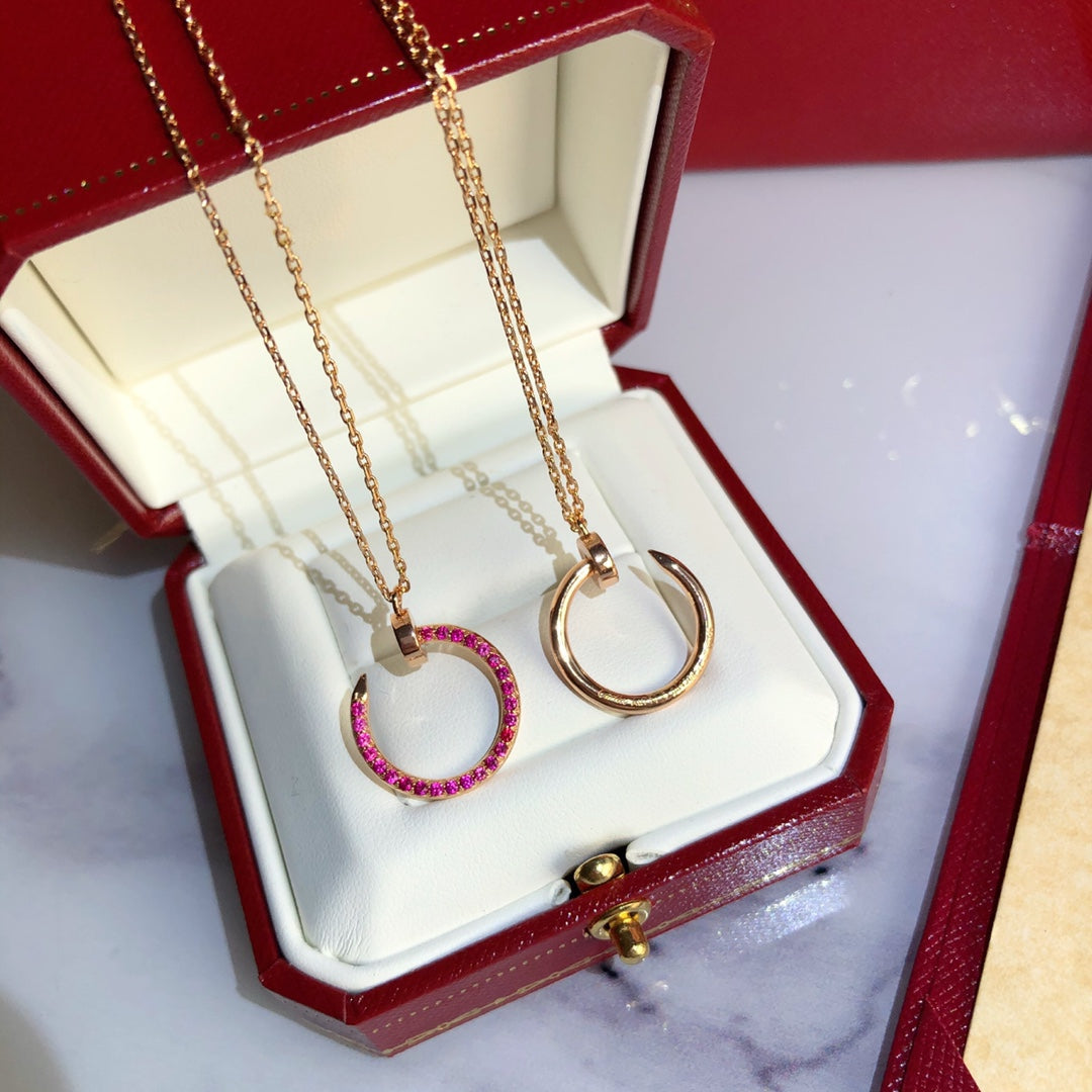 [Glow Muse]JUSTE NECKLACE GOLD RED DIAMONDS