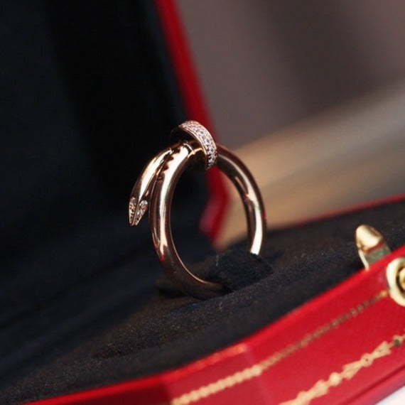 [Glow Muse]JUSTE RING 2.65MM PINK GOLD DIAMOND