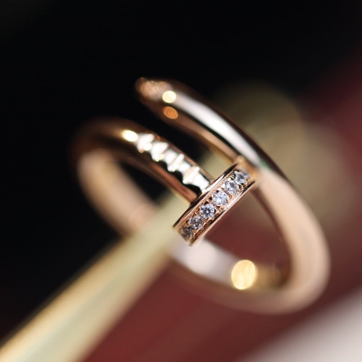 [Glow Muse]JUSTE RING 2.65MM PINK GOLD DIAMOND