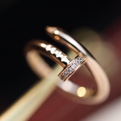[Glow Muse]JUSTE RING 2.65MM PINK GOLD DIAMOND