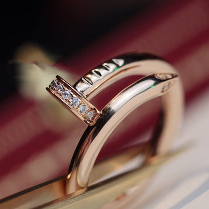 [Glow Muse]JUSTE RING 2.65MM PINK GOLD DIAMOND
