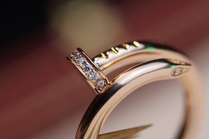 [Glow Muse]JUSTE RING 2.65MM PINK GOLD DIAMOND