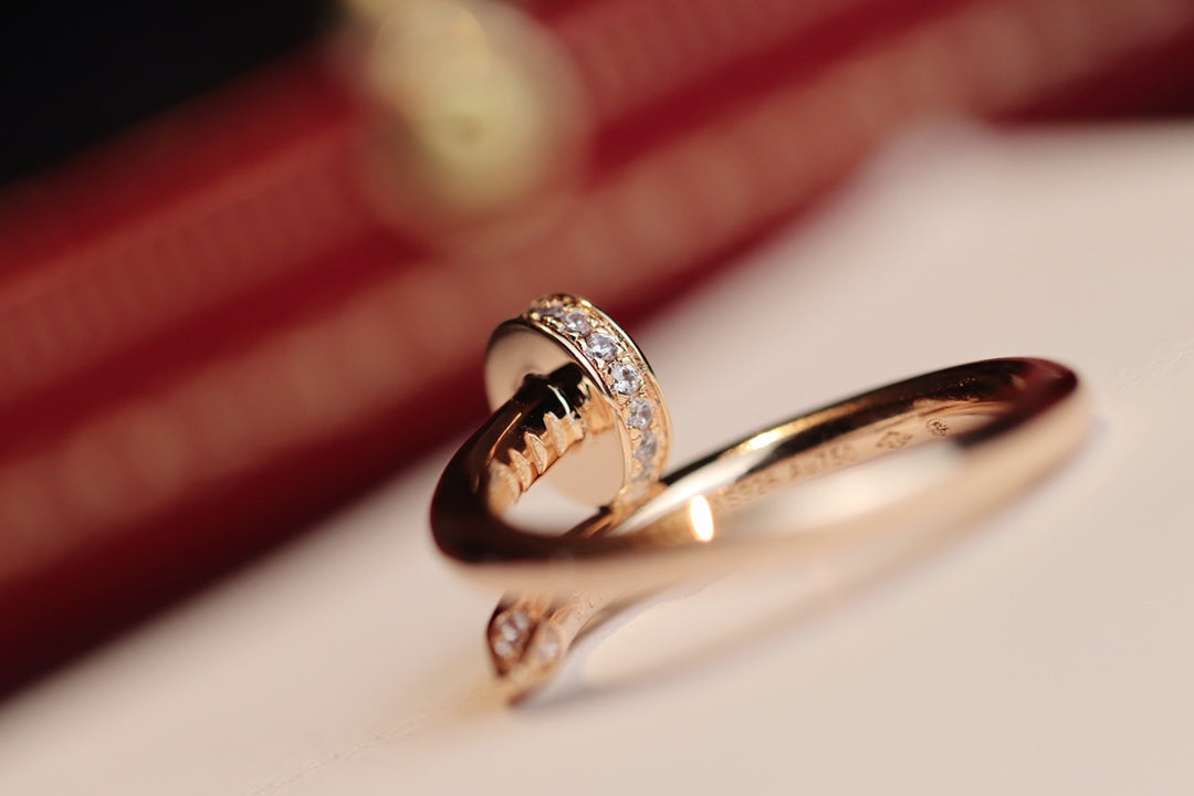 [Glow Muse]JUSTE RING 2.65MM PINK GOLD DIAMOND