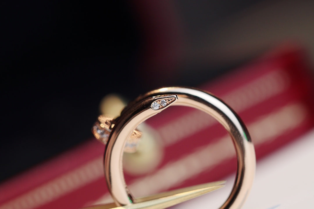 [Glow Muse]JUSTE RING 2.65MM PINK GOLD DIAMOND
