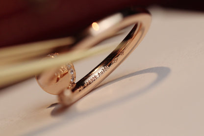 [Glow Muse]JUSTE RING 2.65MM PINK GOLD DIAMOND