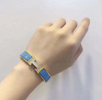[Glow Muse]H CLOUD BLUE BRACELET GOLD DIAMOND