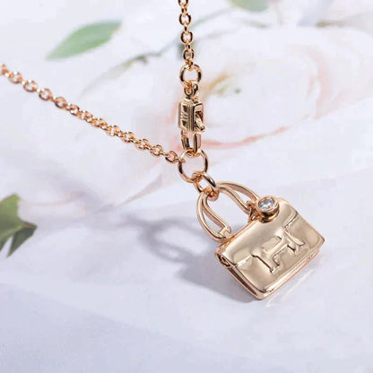 [Glow Muse]AMULETTE PEDANT ROSE GOLD NECKLACE