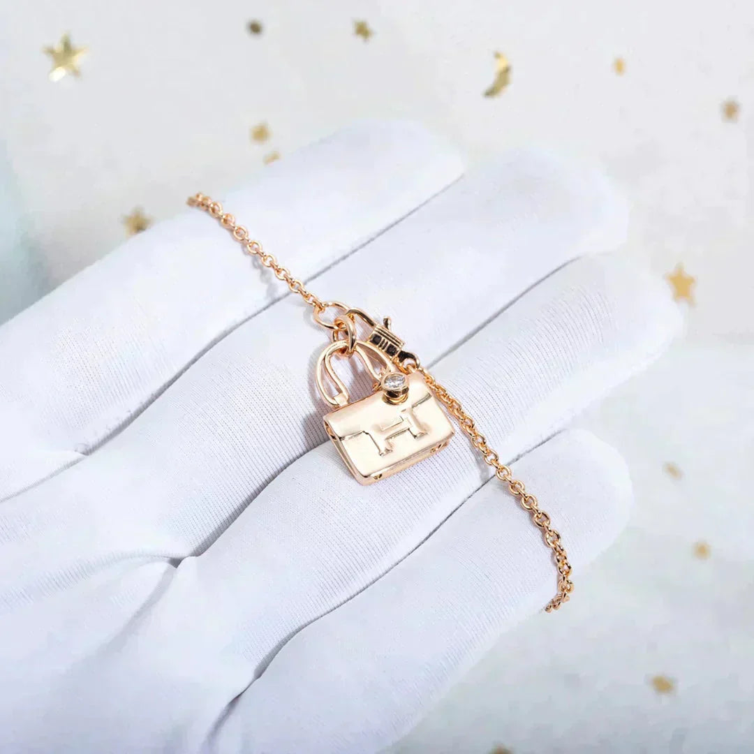 [Glow Muse]AMULETTE PEDANT ROSE GOLD NECKLACE