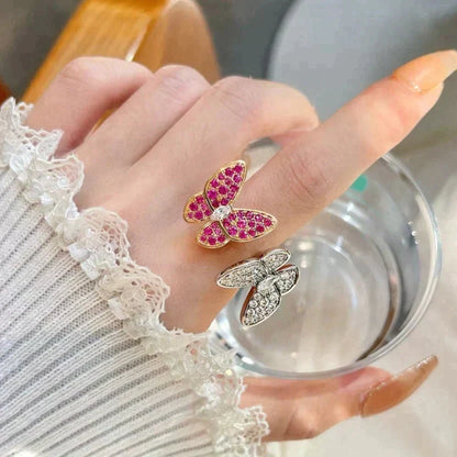 [Glow Muse]TWIN BUTTERFLY DIAMOND RING