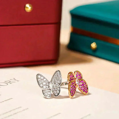 [Glow Muse]TWIN BUTTERFLY DIAMOND RING