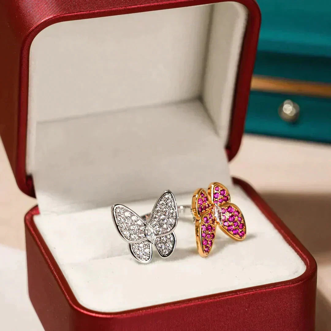 [Glow Muse]TWIN BUTTERFLY DIAMOND RING