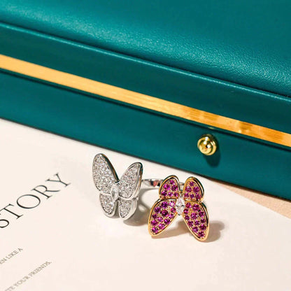 [Glow Muse]TWIN BUTTERFLY DIAMOND RING