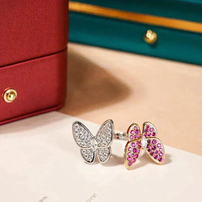 [Glow Muse]TWIN BUTTERFLY DIAMOND RING