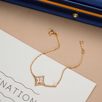 [Glow Muse]STAR 1 DIAMOND PINK GOLD BRACELET