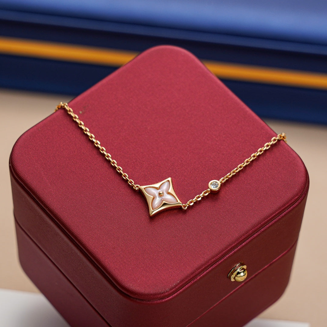[Glow Muse]STAR 1 DIAMOND PINK GOLD BRACELET