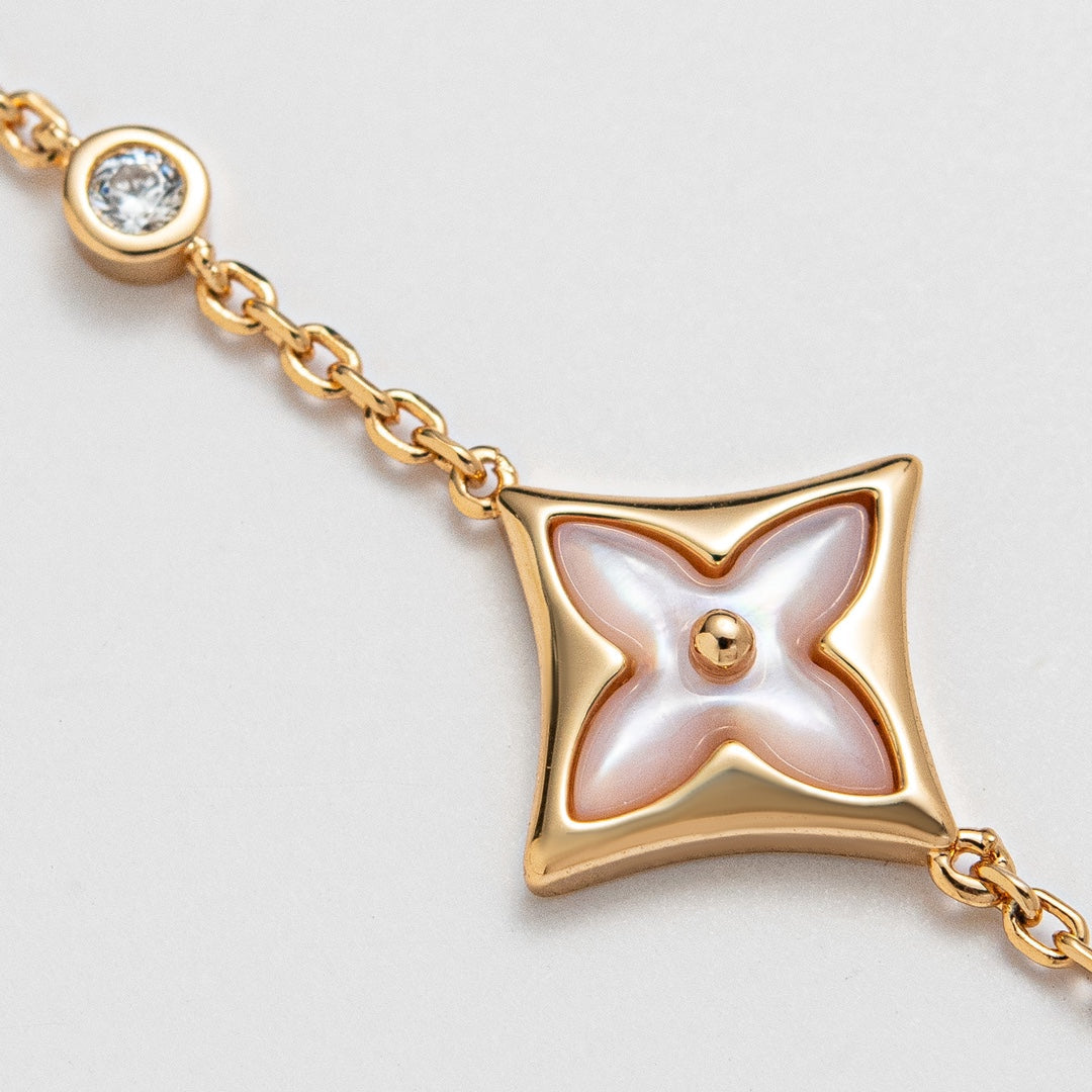 [Glow Muse]STAR 1 DIAMOND PINK GOLD BRACELET