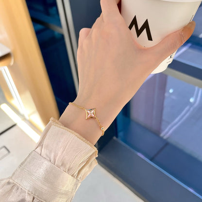 [Glow Muse]STAR 1 DIAMOND PINK GOLD BRACELET