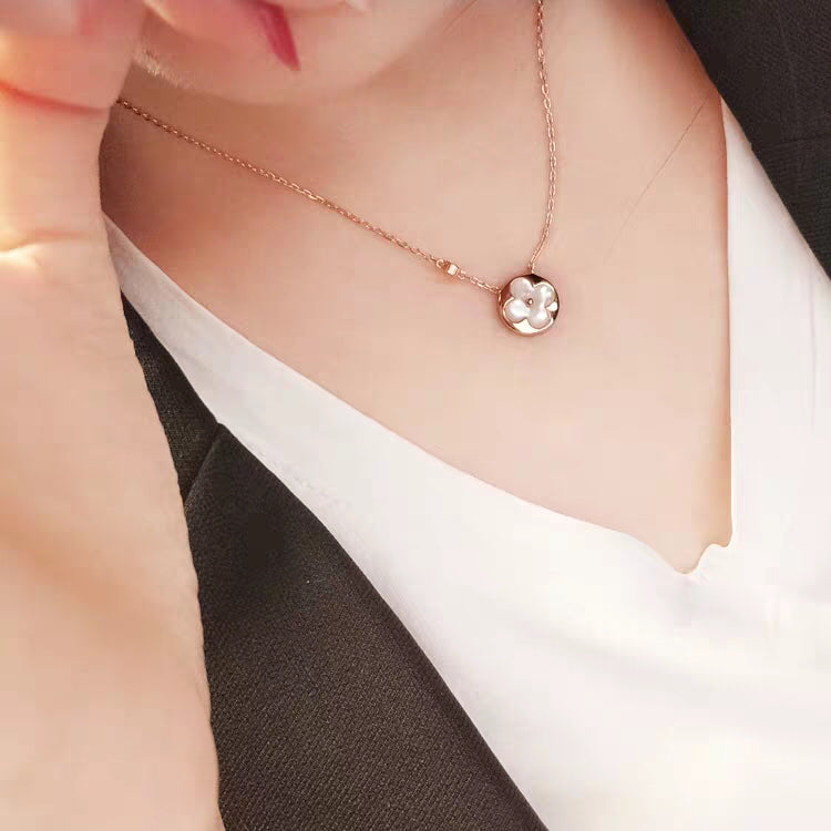 [Glow Muse]SUN MOP GOLD 1 DIAMOND NECKLACE