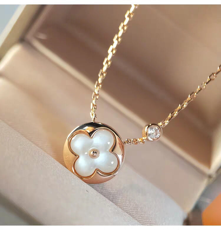 [Glow Muse]SUN MOP GOLD 1 DIAMOND NECKLACE