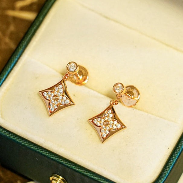 [Glow Muse]STAR DIAMONDS EARRINGS GOLD