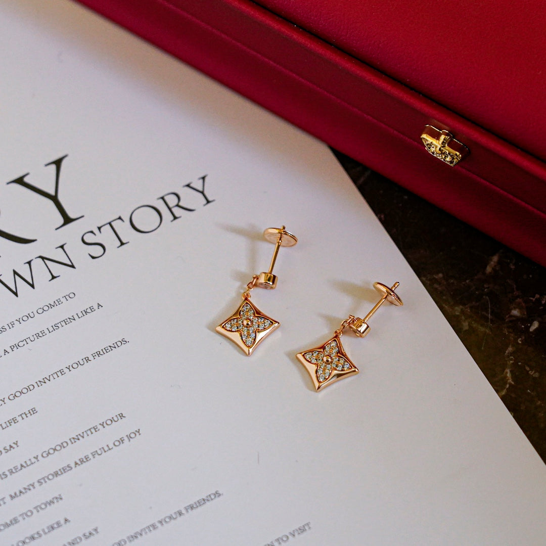 [Glow Muse]STAR DIAMONDS EARRINGS GOLD