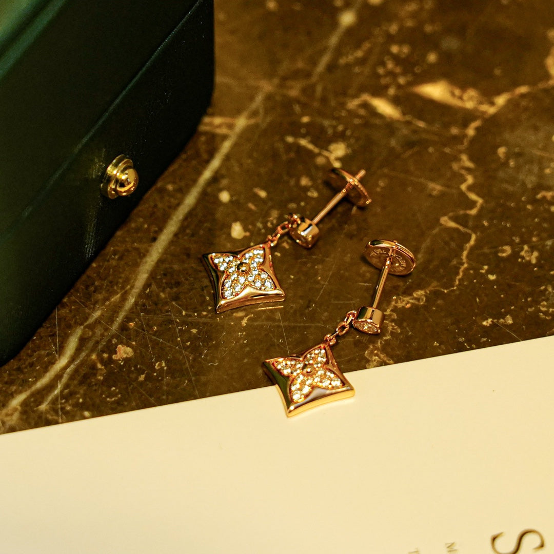 [Glow Muse]STAR DIAMONDS EARRINGS GOLD