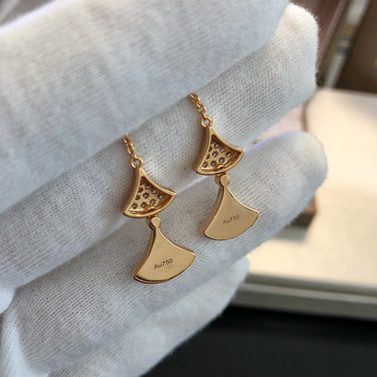 [Glow Muse]DREAM EARRINGS 3 MOTIFS DIAMOND MOP PINK GOLD
