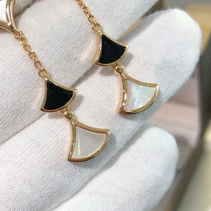 [Glow Muse]DREAM EARRINGS 3 MOTIFS ONYX MOP PINK GOLD
