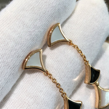 [Glow Muse]DREAM EARRINGS 3 MOTIFS ONYX MOP PINK GOLD