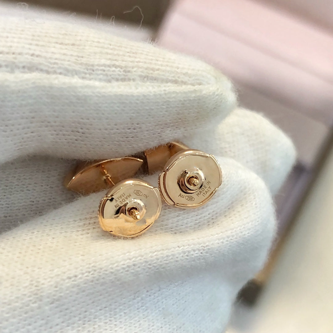 [Glow Muse]DREAM EARRINGS 3 MOTIFS ONYX MOP PINK GOLD
