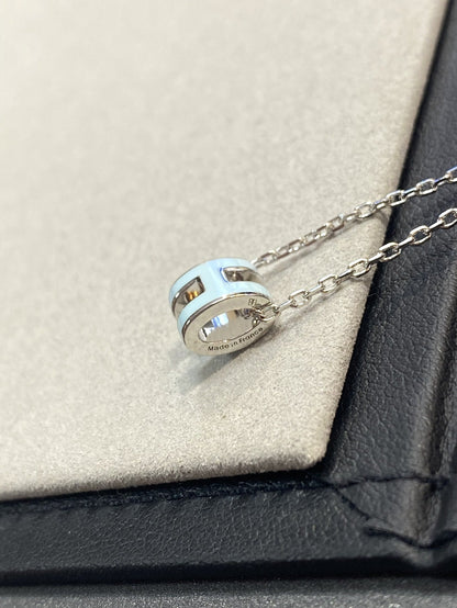 [Glow Muse]POP H LIGHT BLUE NECKLACE