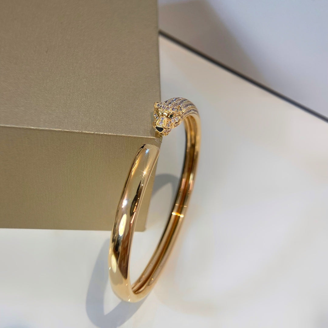 [Glow Muse]PANTHERE GOLD DIAMOND OPEN BRACELET