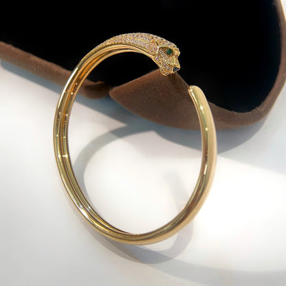 [Glow Muse]PANTHERE GOLD DIAMOND OPEN BRACELET