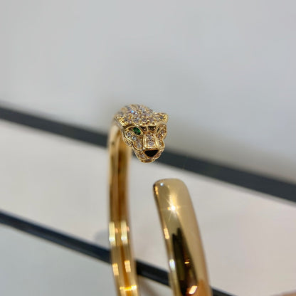 [Glow Muse]PANTHERE GOLD DIAMOND OPEN BRACELET