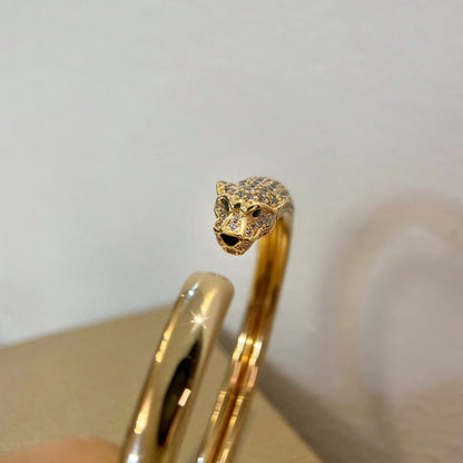 [Glow Muse]PANTHERE GOLD DIAMOND OPEN BRACELET