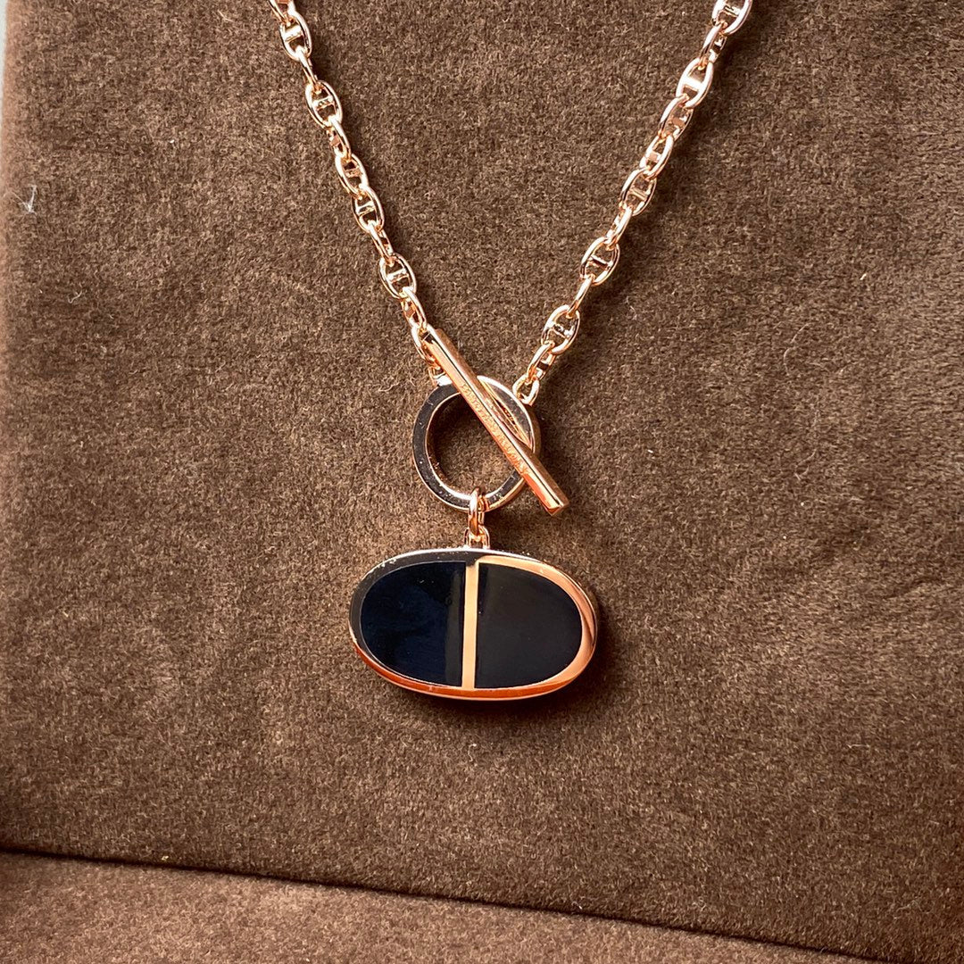 [Glow Muse]CHAINE VERSO BLACK CERAMIC NECKLACE