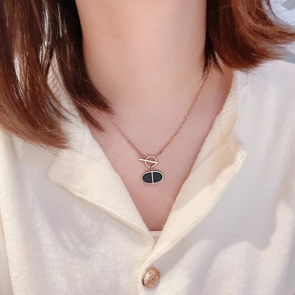 [Glow Muse]CHAINE VERSO BLACK CERAMIC NECKLACE