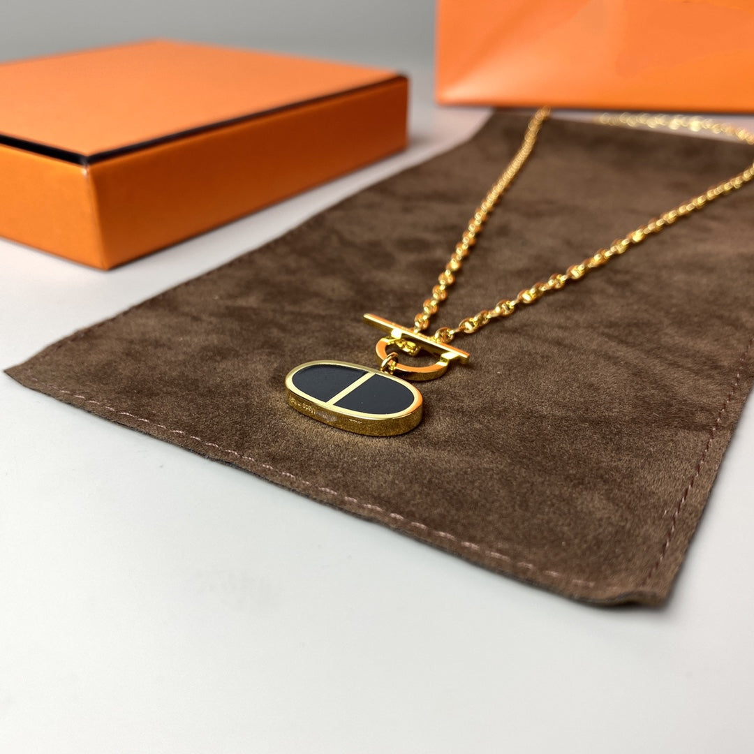 [Glow Muse]CHAINE VERSO BLACK CERAMIC NECKLACE