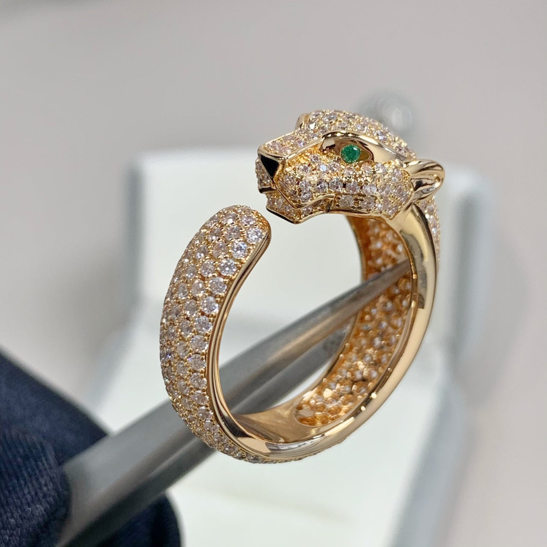 [Glow Muse]PANTHERE PINK GOLD DIAMOND RING