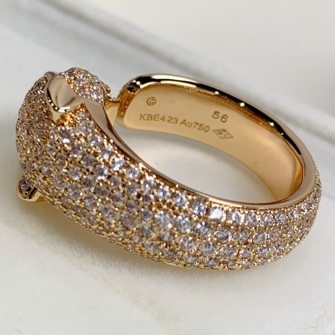 [Glow Muse]PANTHERE PINK GOLD DIAMOND RING