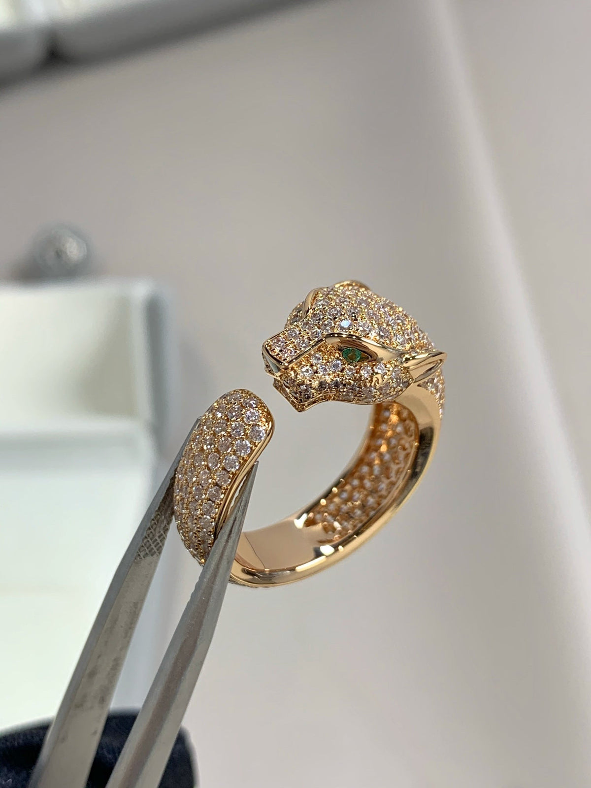 [Glow Muse]PANTHERE PINK GOLD DIAMOND RING