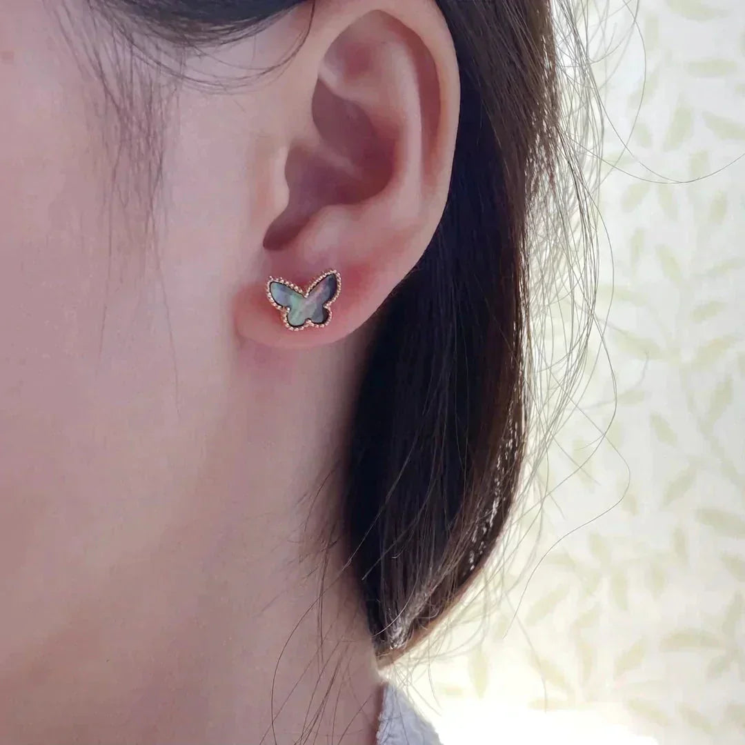 [Glow Muse]BUTTERFLY DARK MOP  EARRINGS