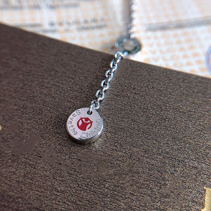 [Glow Muse]ZERO 1 BLACK CERAMIC SILVER NECKLACE
