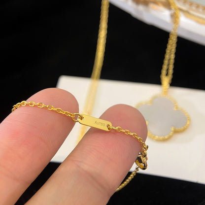 [Glow Muse]CLOVER 25MM MOP LARGE PENDANT NECKLACE