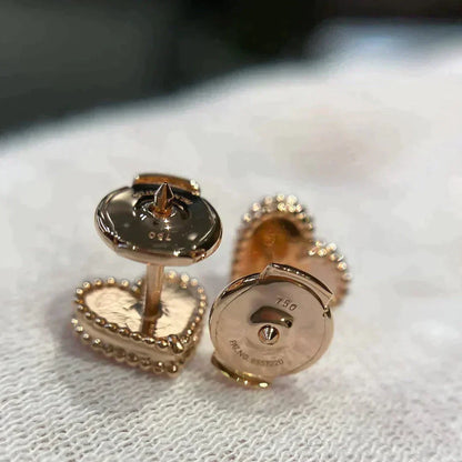 [Glow Muse]HEART CARNELIAN STUD EARRINGS