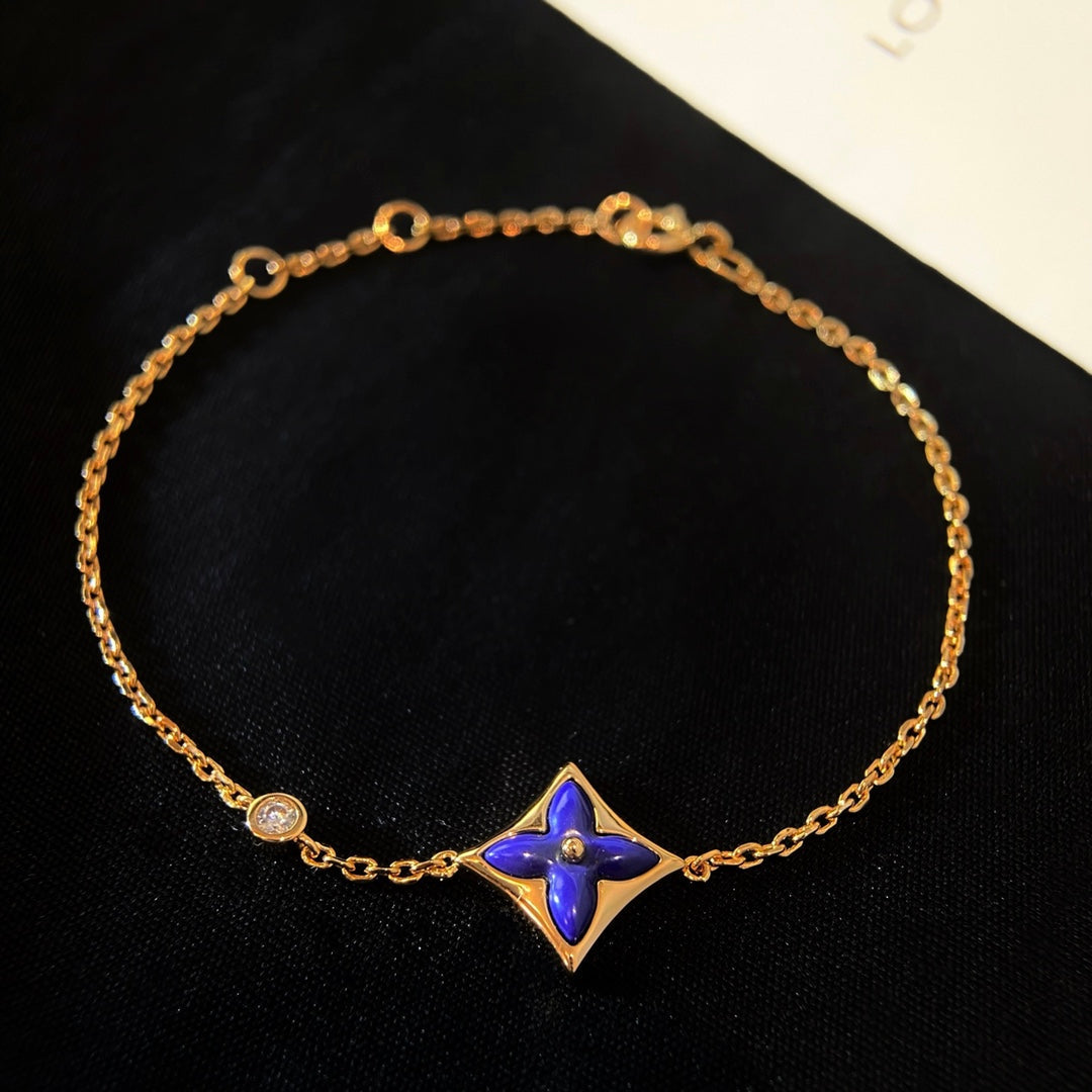 [Glow Muse]COLOR STAR PINK GOLD DIAMOND BRACELET